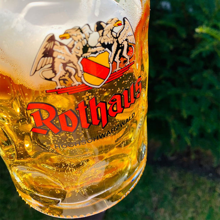Rothaus 1 Litre Glass Stein (actual name: Maß Krug)